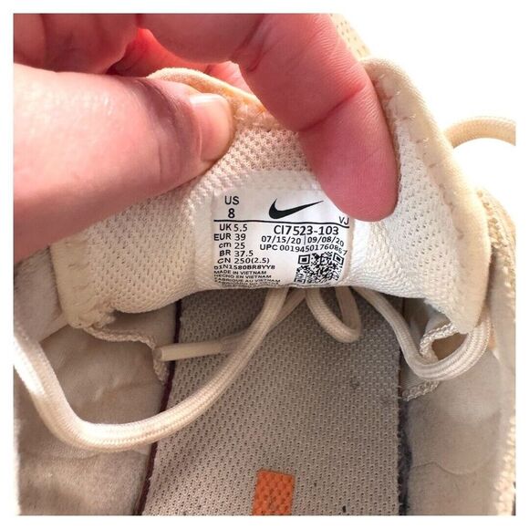 Nike size 8 React Vision Pale Ivory Monarch Women's CI7523-103 - Picture 7 of 7